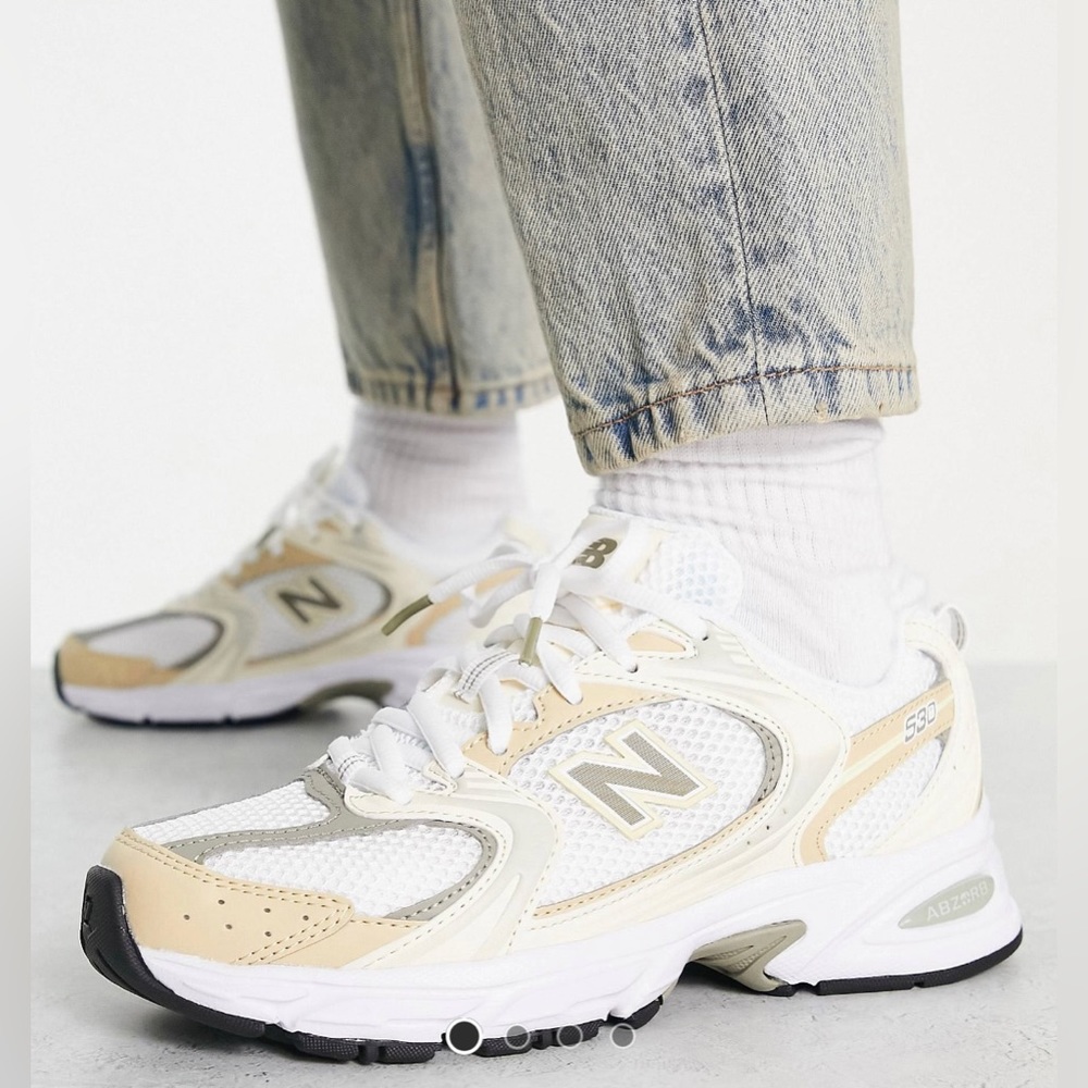 NWT New Balance 530 Beige Silver Women’s Size Men 6.5/Women 8 - Picture 1 of 12